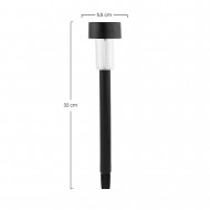 BALIZA SOLAR PLASTICO NEGRA 355MM SEVEN ON