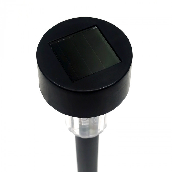 BALIZA SOLAR PLASTICO NEGRA 355MM SEVEN ON