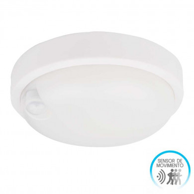 APLIQUE LED EXTERIOR TECHO REDONDO BLANCO 12W 900LM 4000K 25000H D170MM CON SENSOR MOVIMIENTO 7hSevenOn CJ.1 
 APLIQUE LED EXTERIOR TECHO REDONDO BLANCO 12W 900LM 4000K 25000H D170MM CON SENSOR MOVIMIENTO 7hSevenOn CJ.1