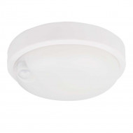 APLIQUE LED EXTERIOR TECHO REDONDO BLANCO 12W 900LM 4000K 25000H D170MM CON SENSOR MOVIMIENTO 7hSevenOn CJ.1 
