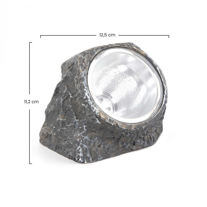 PACK 3 PIEDRA SOLAR CREPUSCULAR  LED COLOR GRIS SEVEN ON