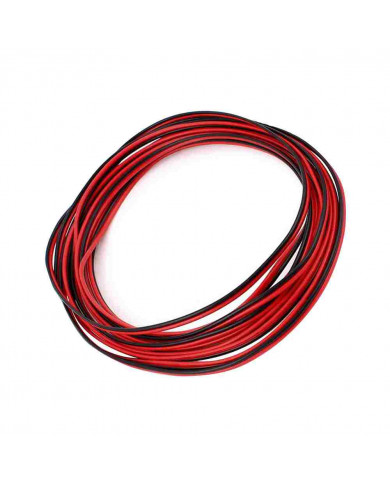 CABLE PARA AUDIO 10M 2X0.5MM BICOLOR ROJO-NEGRO 7hSevenOn Elec CL.1