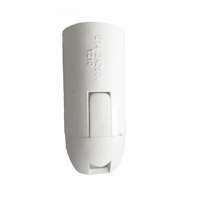 PORTALAMPARAS LISO E14 BLANCO 7hSevenOn Elec BL.1