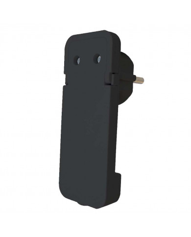 CLAVIJA EXTRAPLANA SCHUKO 16A NEGRO 7hSevenOn Elec BL.1