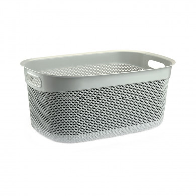CESTA RESINA RECTANGULAR C/ASAS GRIS (55x36,5x25cm) 33L 7HOUSE CESTA RESINA RECTANGULAR C/ASAS GRIS (55x36,5x25cm) 33L 7HOUSE