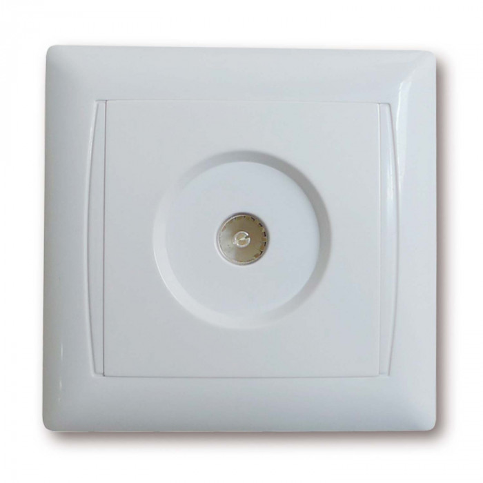 TOMA DE TV EMPOTRABLE+ MARCO BLANCO 7hSevenOn Elec BL.1