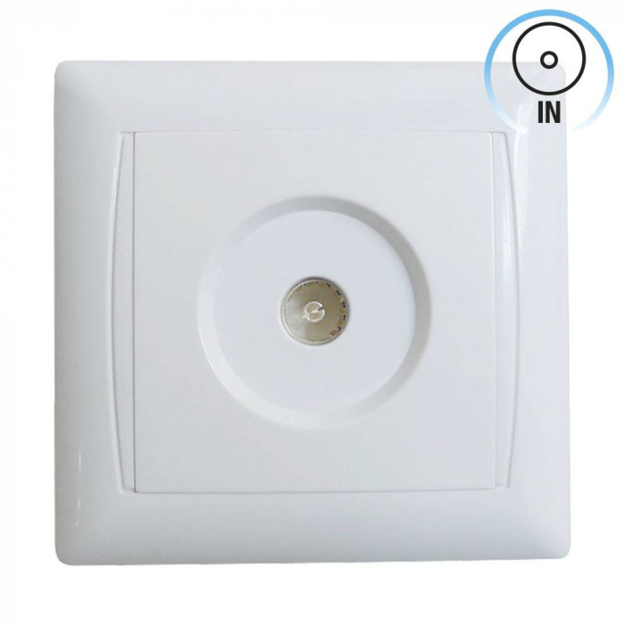 TOMA DE TV EMPOTRABLE+ MARCO BLANCO 7hSevenOn Elec BL.1