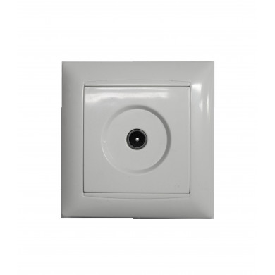 TOMA DE TV EMPOTRABLE+ MARCO BLANCO 7hSevenOn Elec BL.1