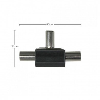 ADAPTADOR INDUCTIVO TV(2  MACHOS/1 HEMBRA) NEGRO 7hSevenOn Elec BL.1 ADAPTADOR INDUCTIVO TV(2  MACHOS/1 HEMBRA) NEGRO 7hSevenOn Elec BL.1