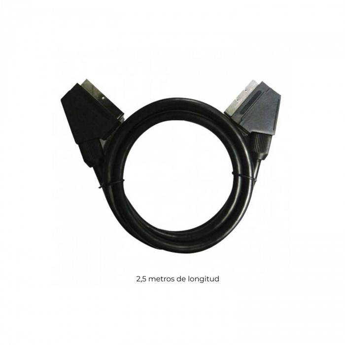  CABLE TV EUROCONECTOR 1.5M (MACHO/MACHO) NEGRO 7hSevenOn Elec BL.1