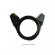  CABLE TV EUROCONECTOR 1.5M (MACHO/MACHO) NEGRO 7hSevenOn Elec BL.1