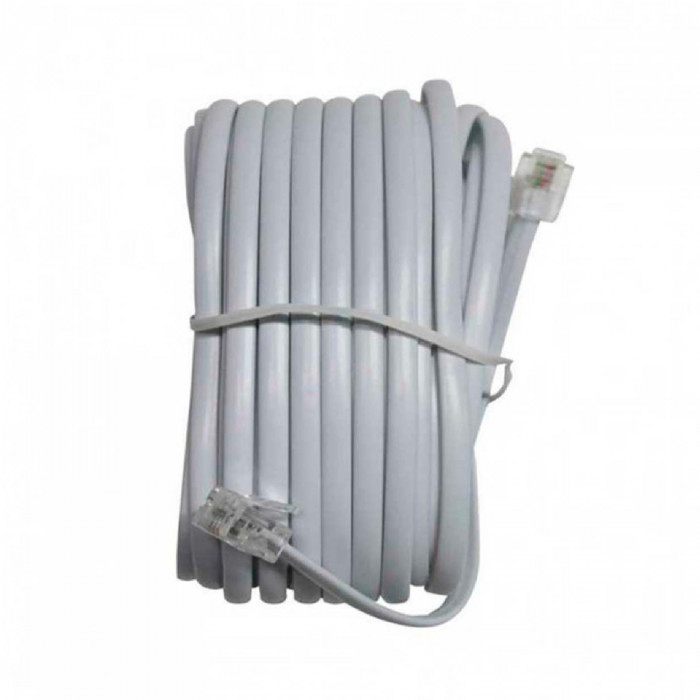 PROLONGADOR TELEFONO LISO 4.5M (MACHO/MACHO) BLANCO 7hSevenOn Elec BL.1