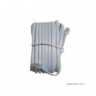 PROLONGADOR TELEFONO LISO 7,5M (MACHO/MACHO) BLANCO 7hSevenOn Elec RT.1