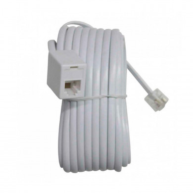 PROLONGADOR TELEFONO LISO 7,5M (MACHO/HEMBRA)  BLANCO 7hSevenOn Elec RT.1 PROLONGADOR TELEFONO LISO 7,5M (MACHO/HEMBRA)  BLANCO 7hSevenOn Elec RT.1
