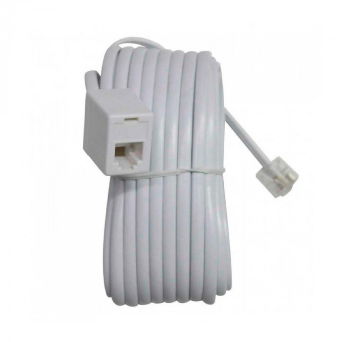 PROLONGADOR TELEFONO LISO 7,5M (MACHO/HEMBRA)  BLANCO 7hSevenOn Elec RT.1
