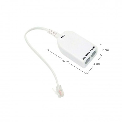 ADAPTADOR TELEFONO CON FILTRO (1 MACHO/2 HEMBRAS) BLANCO 7hSevenOn Elec BL.1 ADAPTADOR TELEFONO CON FILTRO (1 MACHO/2 HEMBRAS) BLANCO 7hSevenOn Elec BL.1