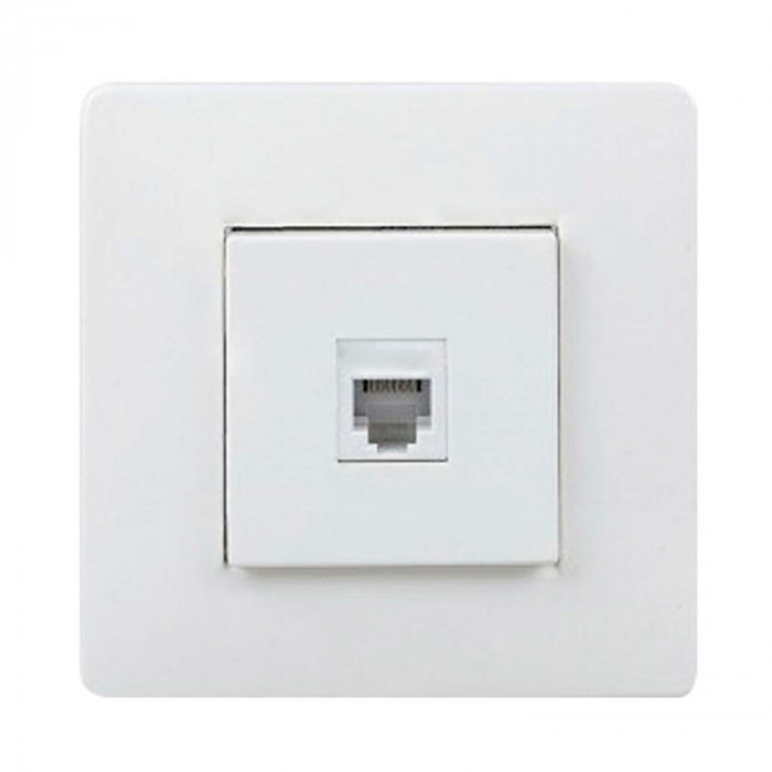 TOMA DE TELEFONO FRONTAL BLANCA 7hSevenOn Elec BL.1