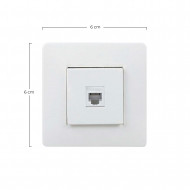 TOMA DE TELEFONO FRONTAL BLANCA 7hSevenOn Elec BL.1