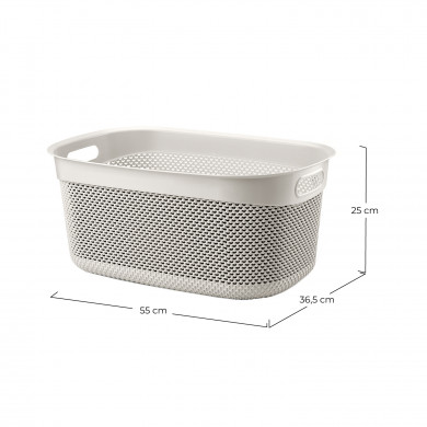 CESTA RESINA RECTANGULAR C/ASAS CREMA (55x36,5x25cm) 33L 7HOUSE CESTA RESINA RECTANGULAR C/ASAS CREMA (55x36,5x25cm) 33L 7HOUSE