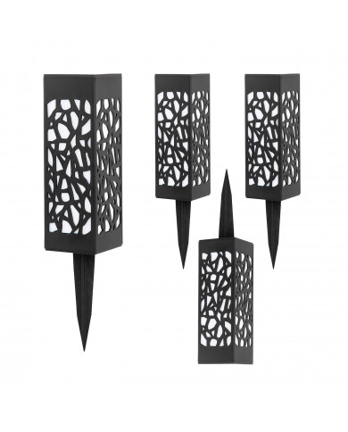 PACK 4 BALIZA SOLAR DECORATIVA 5.9*5.9*29CM SEVEN ON