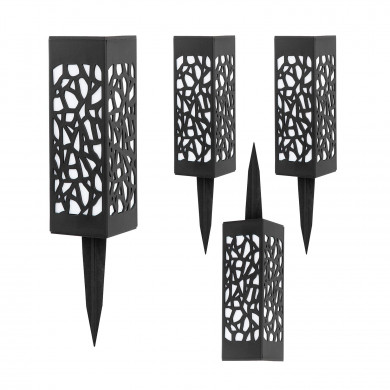 PACK 4 BALIZA SOLAR DECORATIVA 5.9*5.9*29CM SEVEN ON PACK 4 BALIZA SOLAR DECORATIVA 5.9*5.9*29CM SEVEN ON