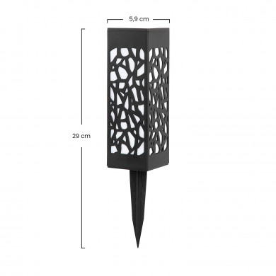 PACK 4 BALIZA SOLAR DECORATIVA 5.9*5.9*29CM SEVEN ON PACK 4 BALIZA SOLAR DECORATIVA 5.9*5.9*29CM SEVEN ON