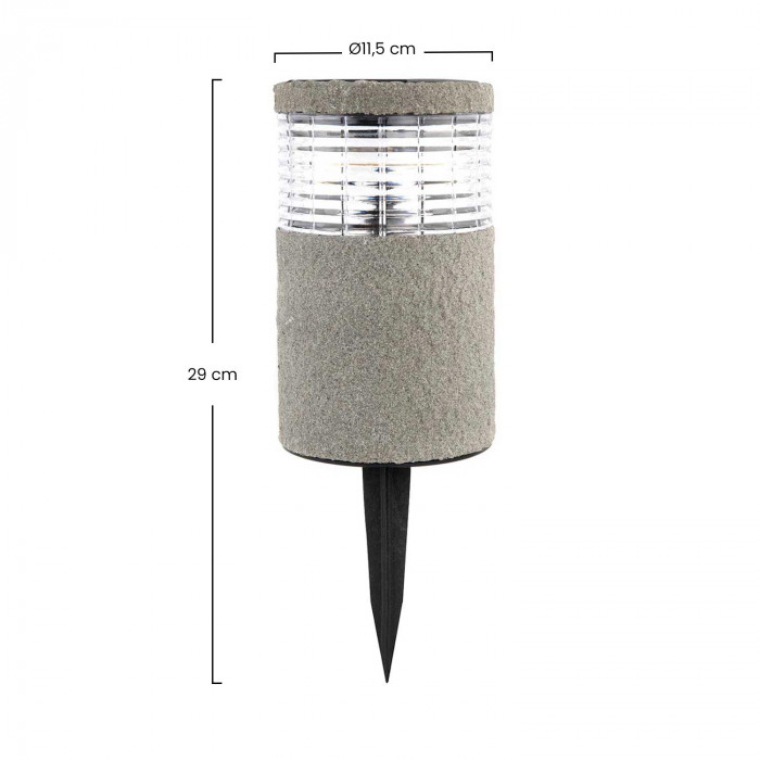 LUZ SOLAR CILÍNDRICA 11.5*29CM SEVEN ON