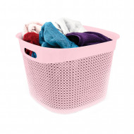 CESTA RESINA CUADRADA C/ASA GRIS 36L 7HOUSE 7HOUSE