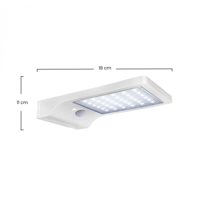 APLIQUE SOLAR 11*3*18CM BLANCO SEVEN ON
