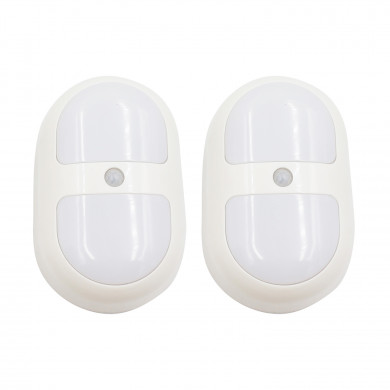 PACK 2 LUZ DE NOCHE LED OVALADA CON SENSOR  0,5W 100lm  4000K (Pilas 3xAA incluidas) 7hSevenOn Pro BL.2 PACK 2 LUZ DE NOCHE LED OVALADA CON SENSOR  0,5W 100lm  4000K (Pilas 3xAA incluidas) 7hSevenOn Pro BL.2
