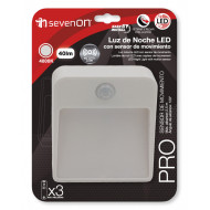 LUZ DE NOCHE LED CUADRADA CON SENSOR  0,5W 40lm  4000K (Pilas 4xAAA incluidas) 7hSevenOn BL.1