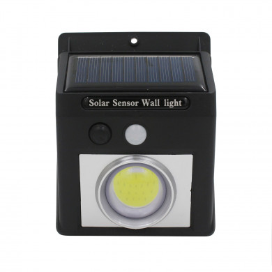 APLIQUE SOLAR 150LM 125MM ON/OFF CON SENSOR MOVIMIENTO PARED LED COB EXTERIOR CUADRADO NEGRO 7hSevenOn CJ.1 APLIQUE SOLAR 150LM 125MM ON/OFF CON SENSOR MOVIMIENTO PARED LED COB EXTERIOR CUADRADO NEGRO 7hSevenOn CJ.1