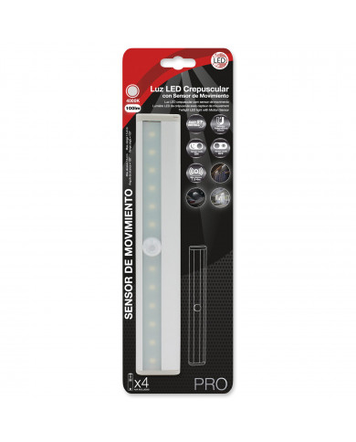 MINI REGLETA LED  CON SENSOR 190MM 100lm  (Pilas 4XAAA incluidas) 7hSevenOn BL 1