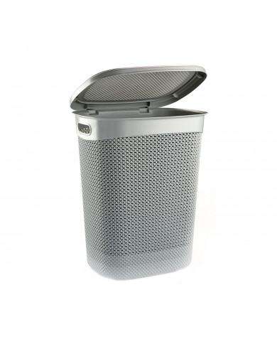 CESTA DE ROPA RECTANGULAR C/ASA C/TAPA GRIS (45x37,5x57cm) 52L 7HOUSE 7HOUSE