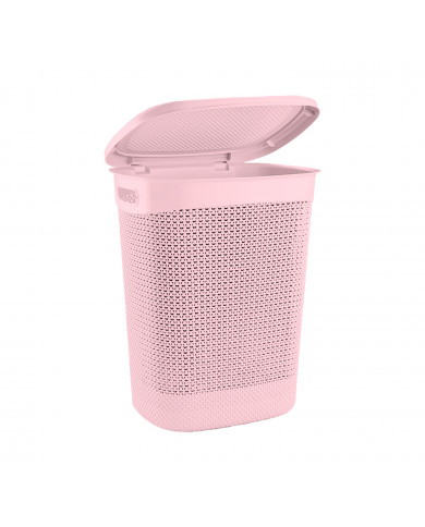 CESTA DE ROPA RECTANGULAR C/ASA C/TAPA ROSA (45x37,5x57cm) 52L 7HOUSE 7HOUSE
