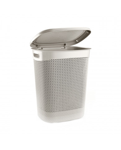 CESTA DE ROPA RECTANGULAR C/ASA C/TAPA CREMA (45x37,5x57cm) 52L 7HOUSE 7HOUSE