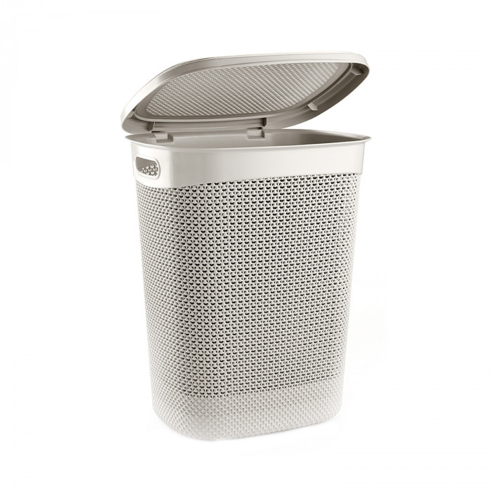 CESTA DE ROPA RECTANGULAR C/ASA C/TAPA CREMA (45x37,5x57cm) 52L 7HOUSE 7HOUSE