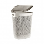CESTA DE ROPA RECTANGULAR C/ASA C/TAPA GRIS (45x37,5x57cm) 52L 7HOUSE 7HOUSE