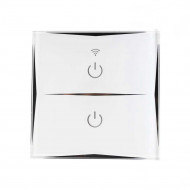 INTERRUPTOR BLANCO  2 TOMAS CONTROL WIFI VIA APP. CONTROL POR VOZ.