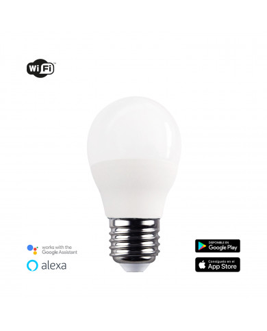 BOMBILLA LED ESFERICA G45 E27 5W RGB+CCT CONTROL WIFI VIA APP 7hSevenOn Premium BL.1