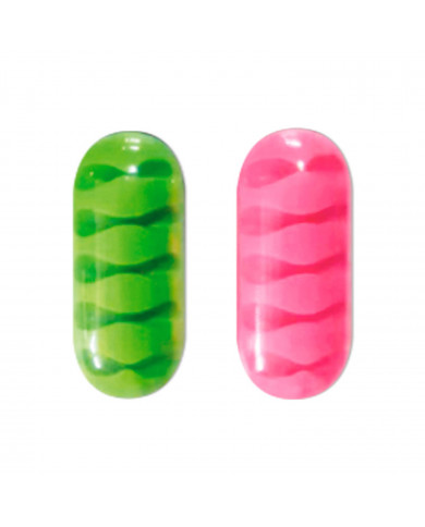 PACK 2 CLIPS ORGANIZADORES DE CABLE 5 RANURAS CON AUTOADHESIVO NINE&ONE BL.1