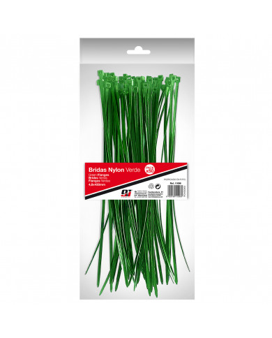 BRIDAS NYLON VERDE 7,6x400MM NINE&ONE BS.50