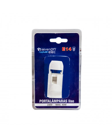 PORTALAMPARAS SEMIROSCA E14 BLANCO NINE&ONE BL.1