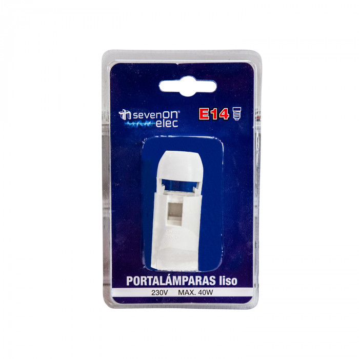 PORTALAMPARAS SEMIROSCA E14 BLANCO NINE&ONE BL.1