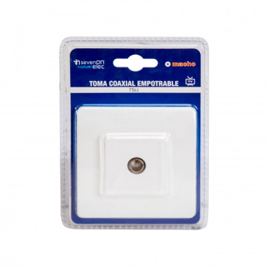 CONMUTADOR EMPOTRABLE 10A + MARCO BLANCO NINE&ONE BL.1