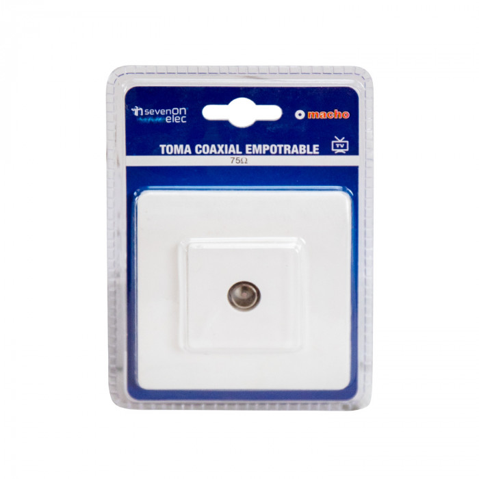 CONMUTADOR EMPOTRABLE 10A + MARCO BLANCO NINE&ONE BL.1