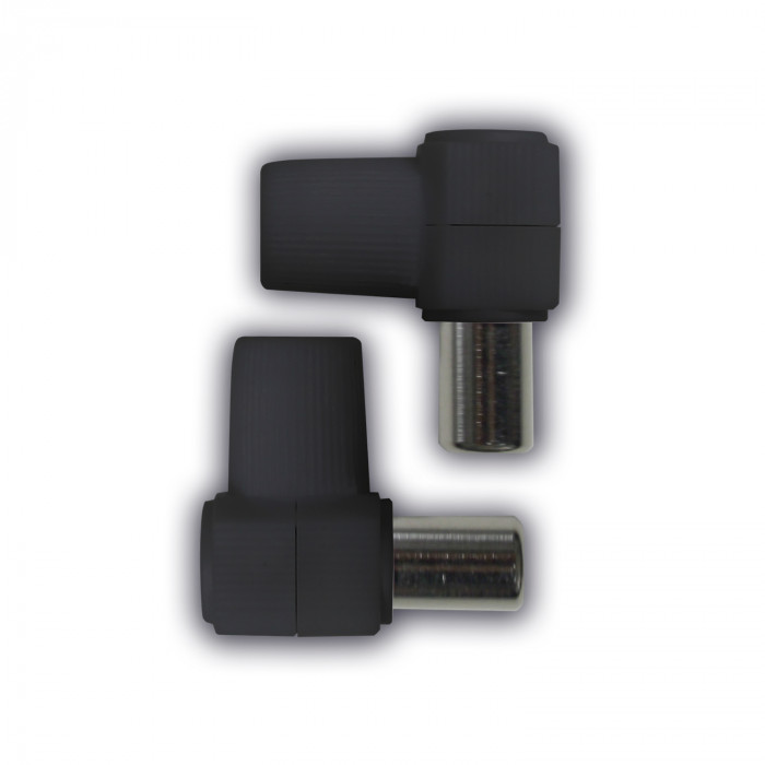 KIT CONECTOR ACODADO (MACHO/HEMBRA) NEGRO NINE&ONE BL.2